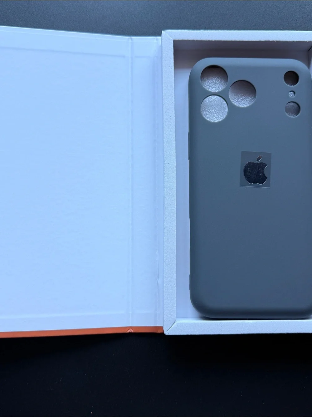 Apple Gray Silicone Phone Case with Black Wrist Strap -iPhone Pro Max 17